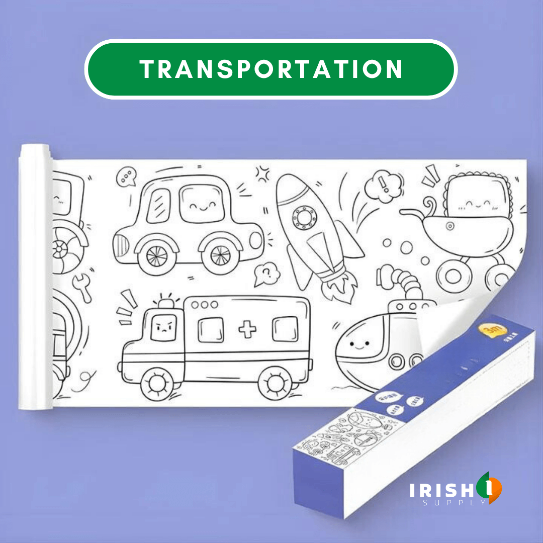 ROLLDODDLE Self-Adhesive Colouring Paper Roll