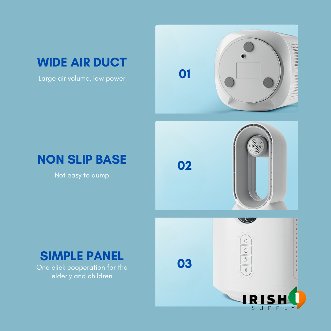 Irish Supply, VENTOR, Multifunctional Bladeless Fan