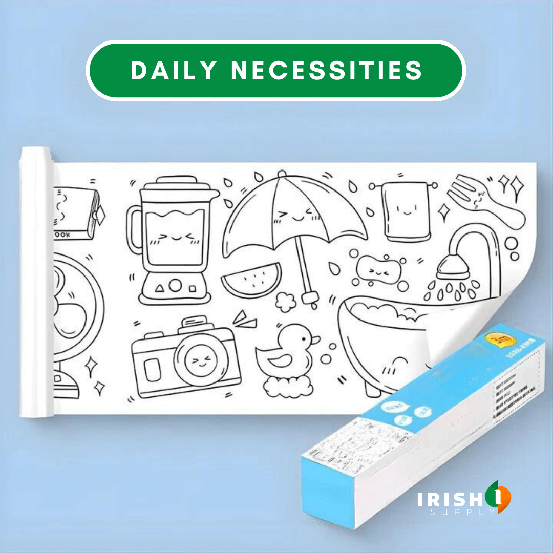 ROLLDODDLE Self-Adhesive Colouring Paper Roll