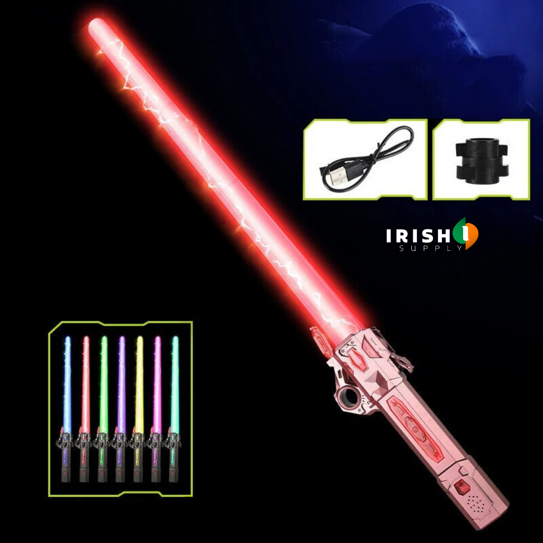 Irish Supply, RADIANTBLADE, Interactive Retractable Lightsaber, with 7 Hues of Glory