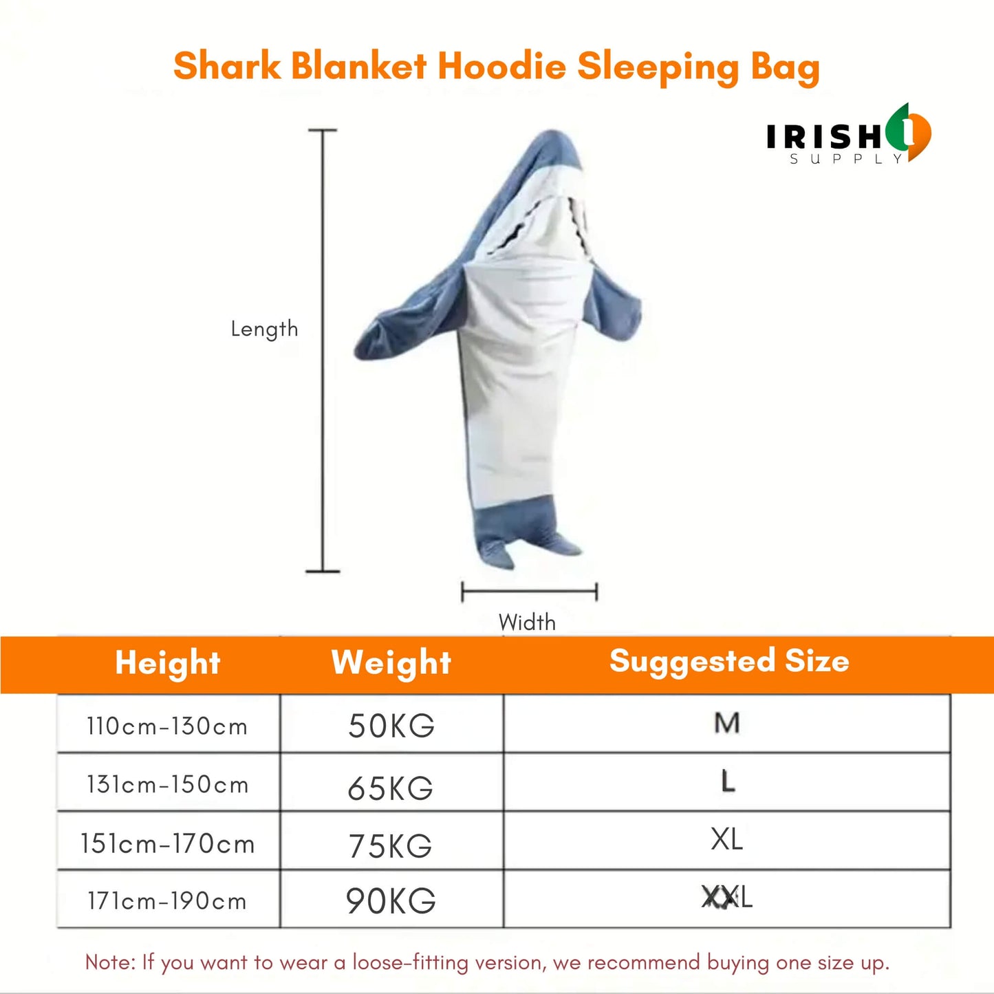 SHARKWRAP Hooded Flannel Shark