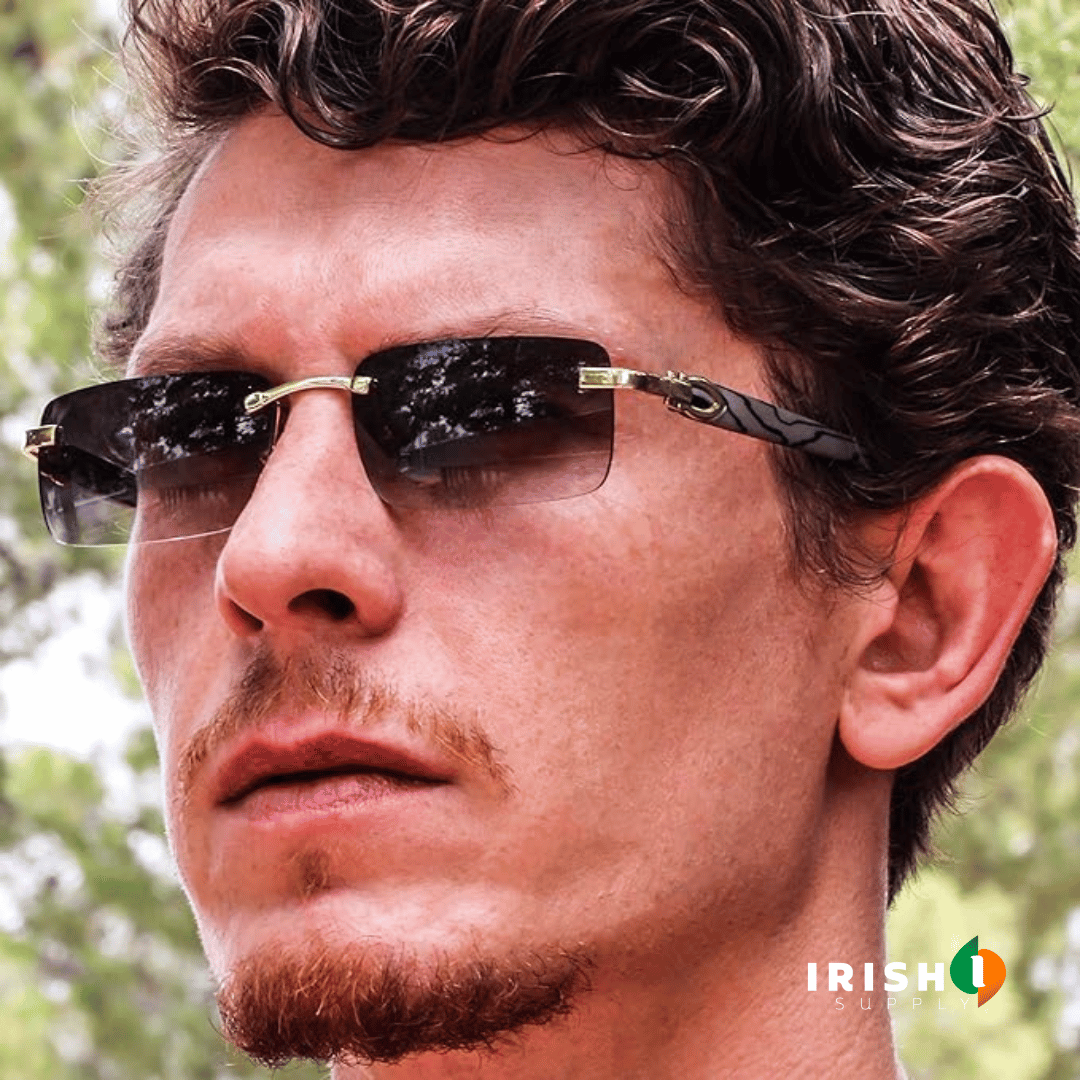 RETROGAZE™ Mens Square Rimless Golden Frame