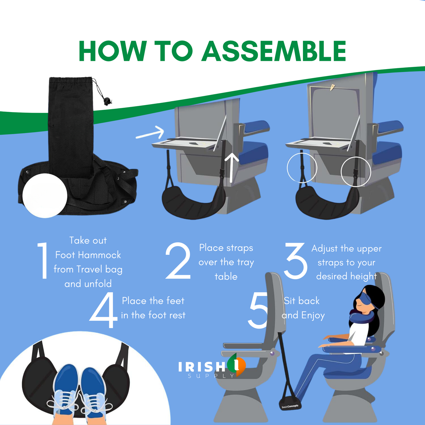 AIR-REST Airplane Foot Hammock