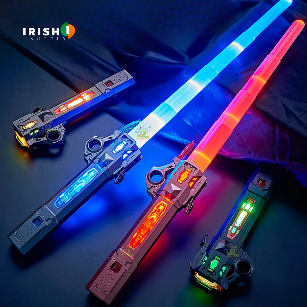 Irish Supply, RADIANTBLADE, Interactive Retractable Lightsaber, with 7 Hues of Glory