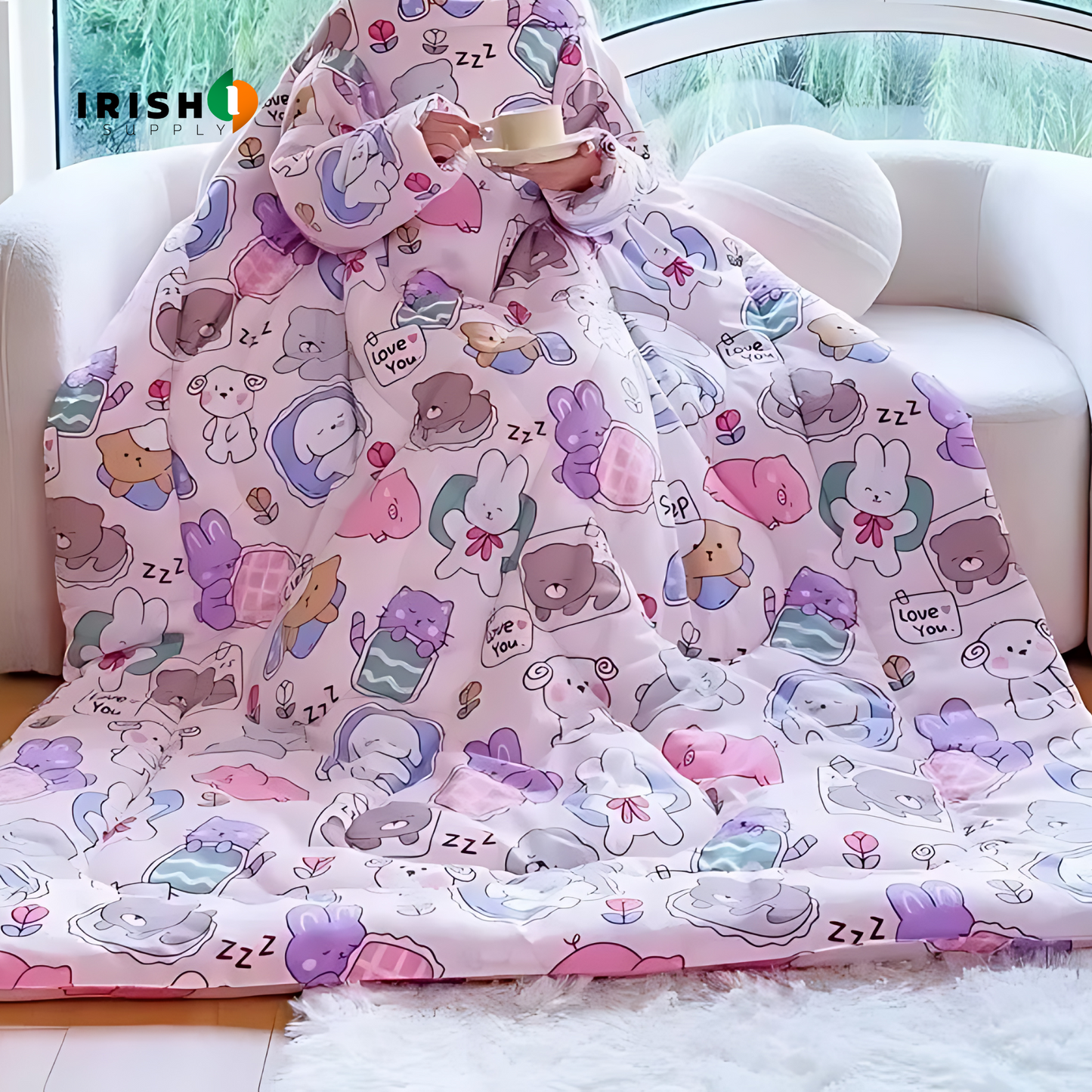 WARMNEST Plush Wearable Sofa Blanket