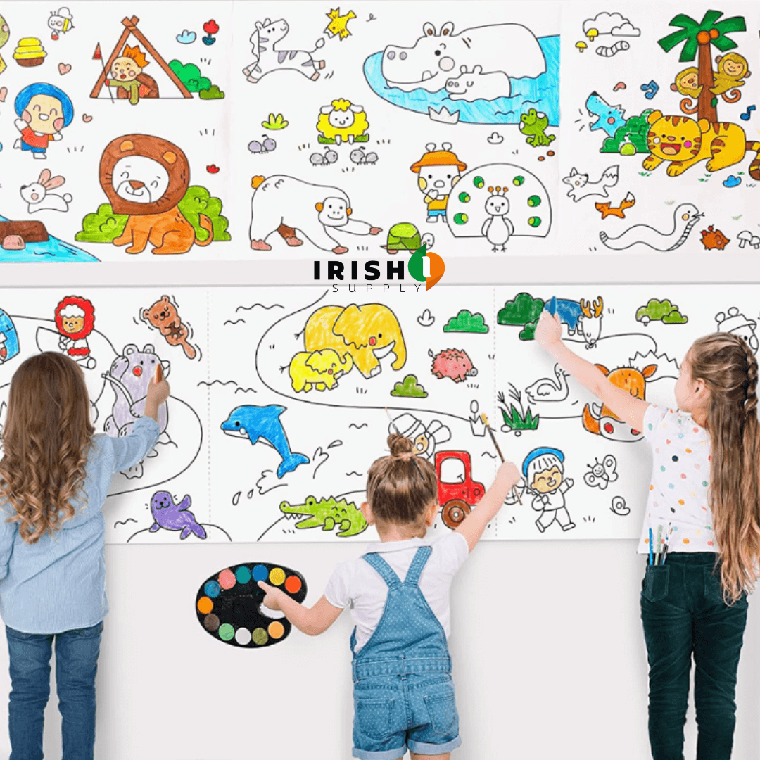 ROLLDODDLE Self-Adhesive Colouring Paper Roll