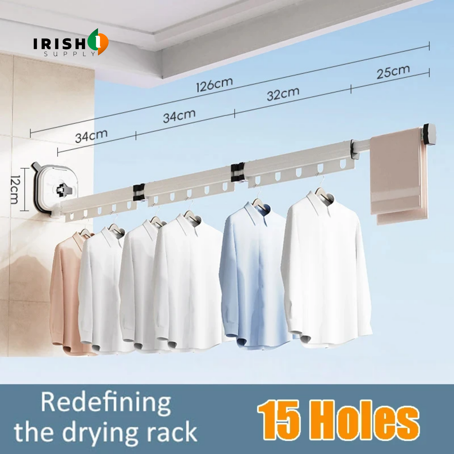 HANGWISE Wall Mount Clothes Drying Rack