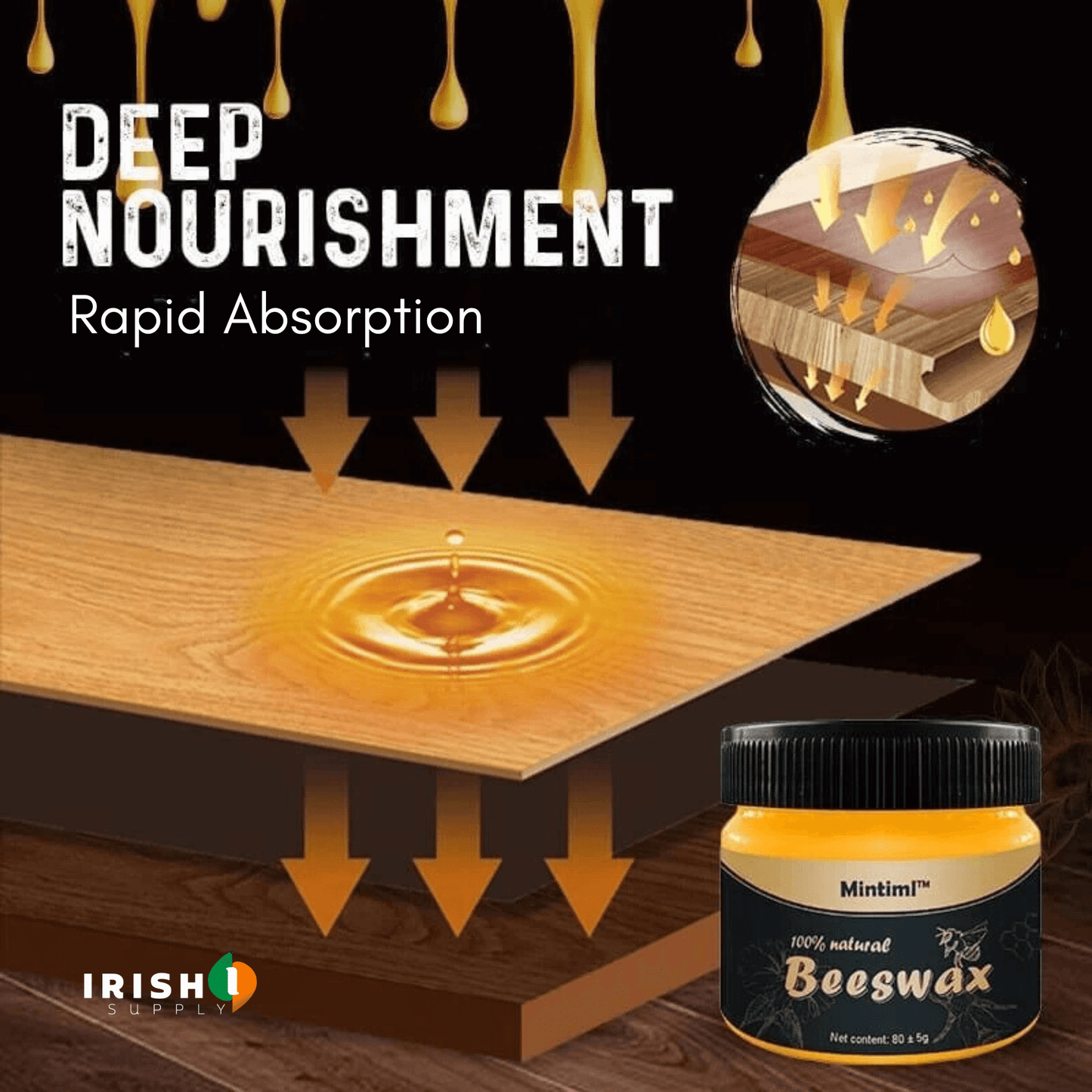 PUREPOLISH Wood Furniture Polishing Beeswax