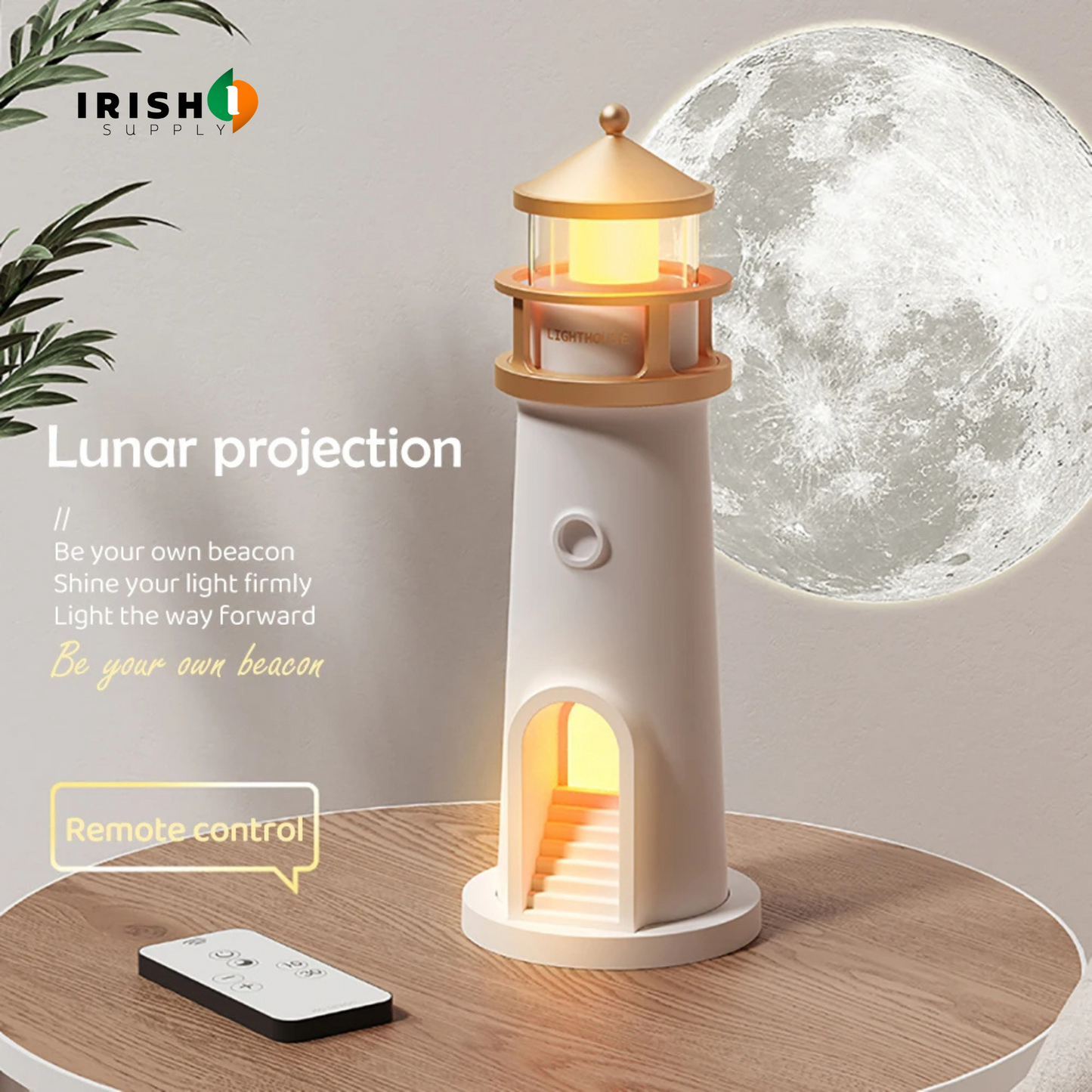 LUMASPHERE Moon Projection Lighthouse Ambient Night Light
