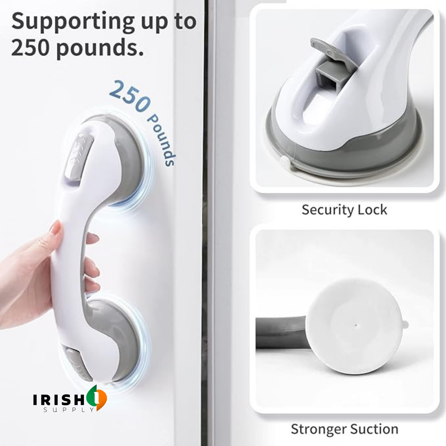HOLDSTRONG Anti-Slip Safety Helping Handle for Toilet & Bathroom Support