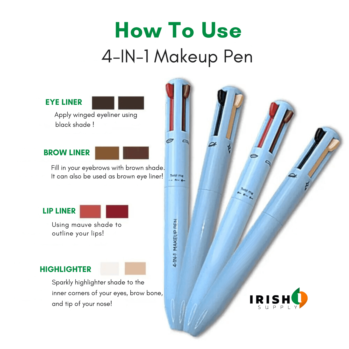 QU4DTIP 4in1 EyeLiner Pen