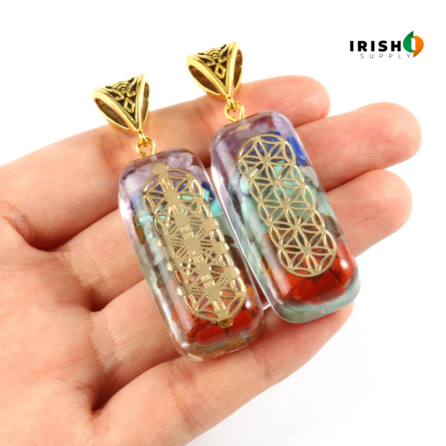 HARMONIA 7 Chakra Reiki Healing Crystal Pendant