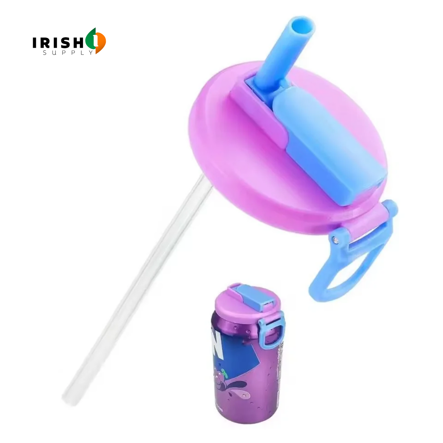 SEALSIP Reusable Silicone Soda Lids with Straws