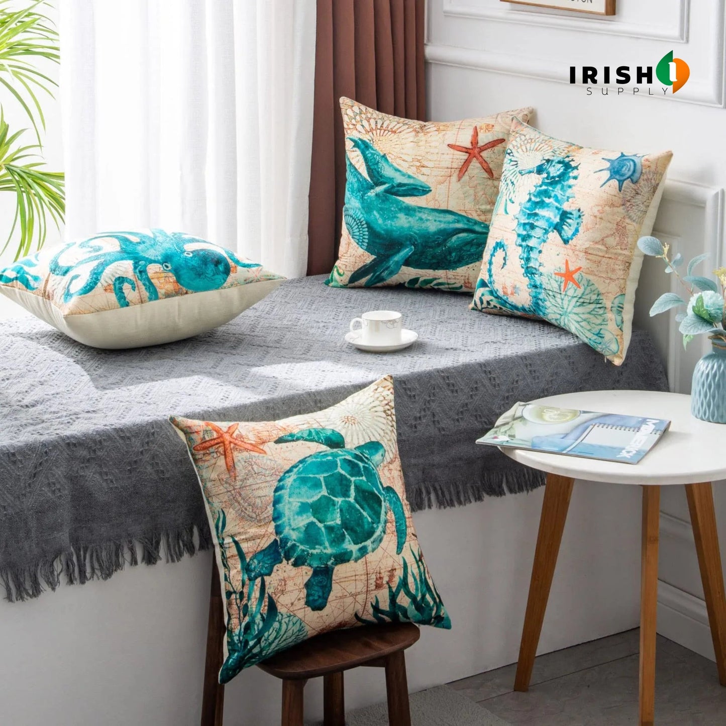 SEAHAVEN Premium Coastal Pillowcases (45x45cm)