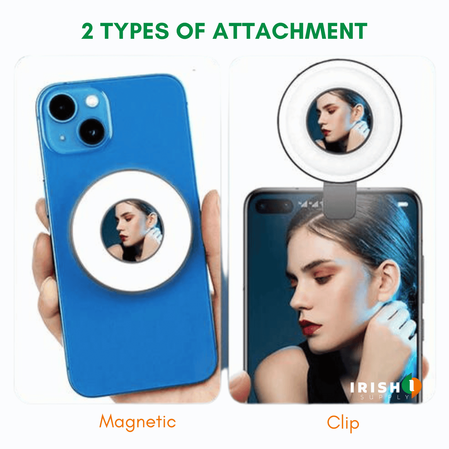 GLOWRING Magnetic Phone Light with Clip