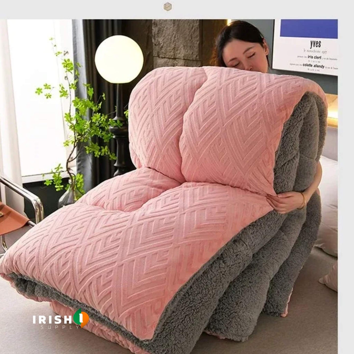WARMHUG Fluffy Warm Coral Flannel