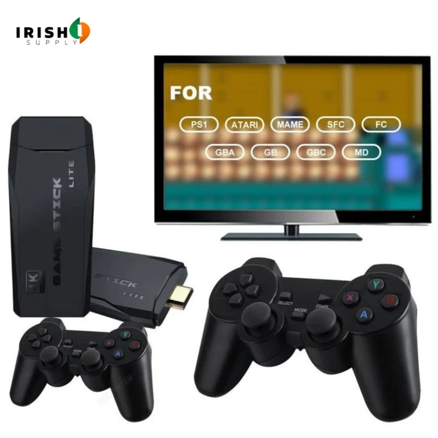 GAMEFLEX TV Games Stick 4K HD Video Game with Wireless Console