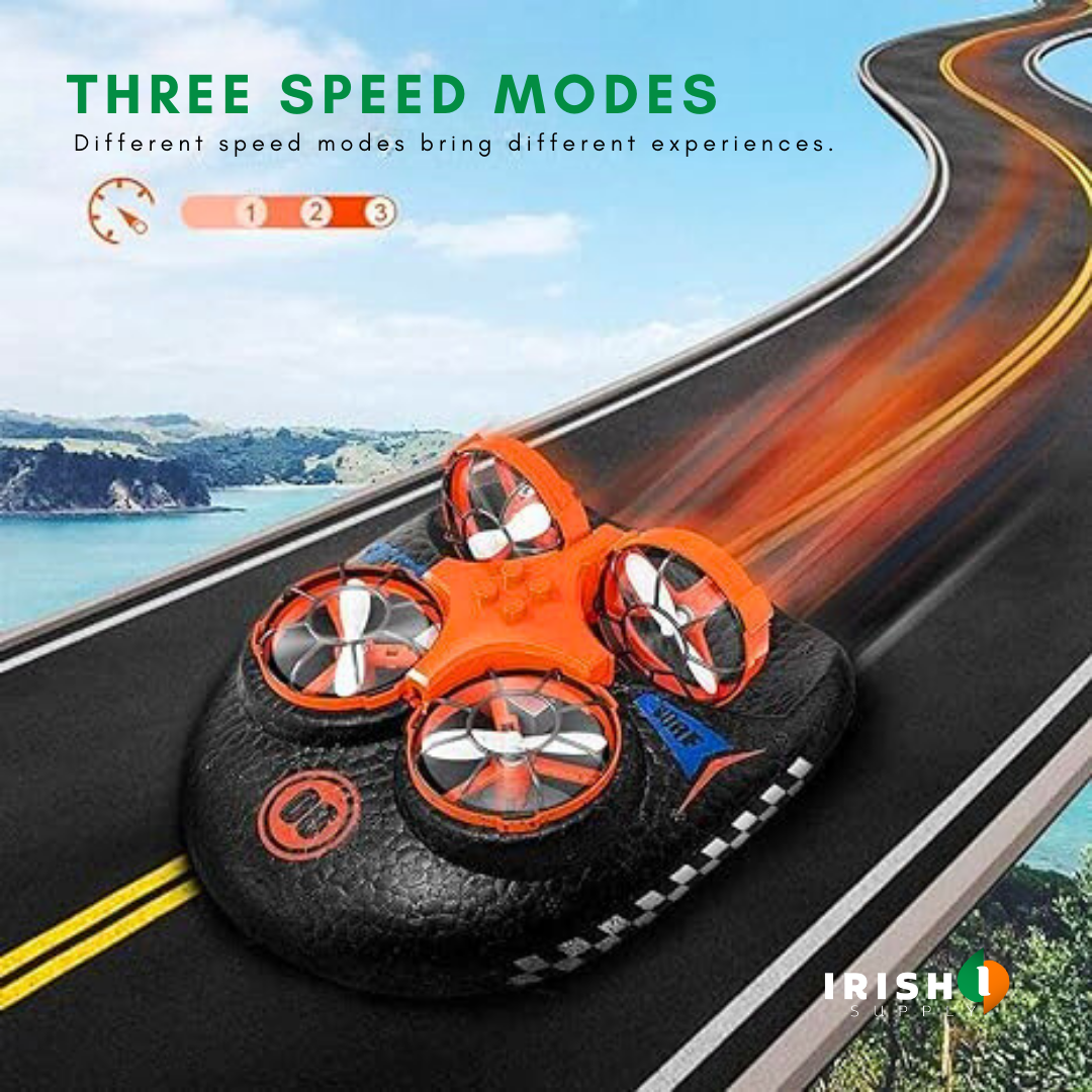 Irish Supply, QUADRASHIFT, 3 in 1 Remote Controlled Hovercraft