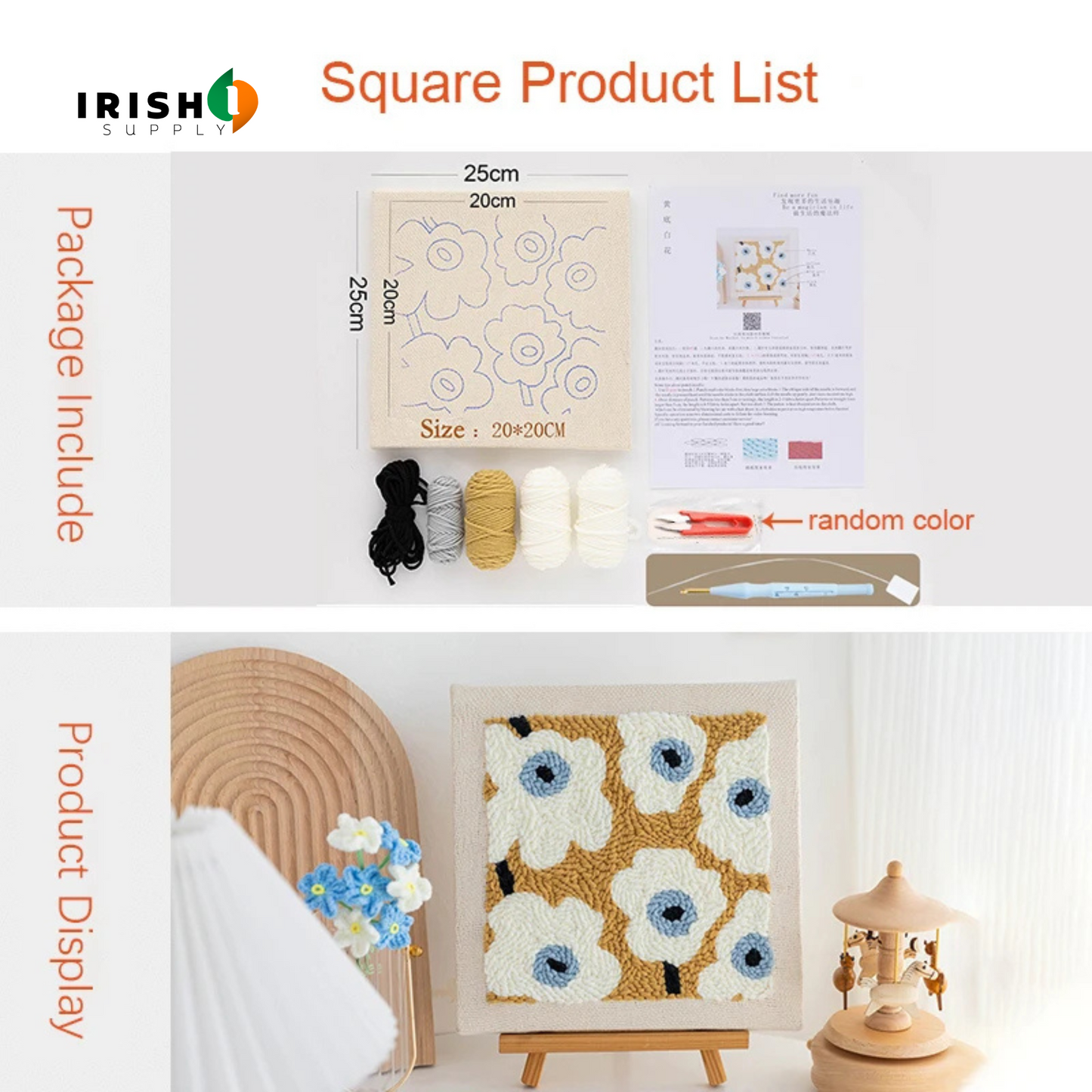 THREADSCAPE Floral Knitting Crochet Punch Needle Set