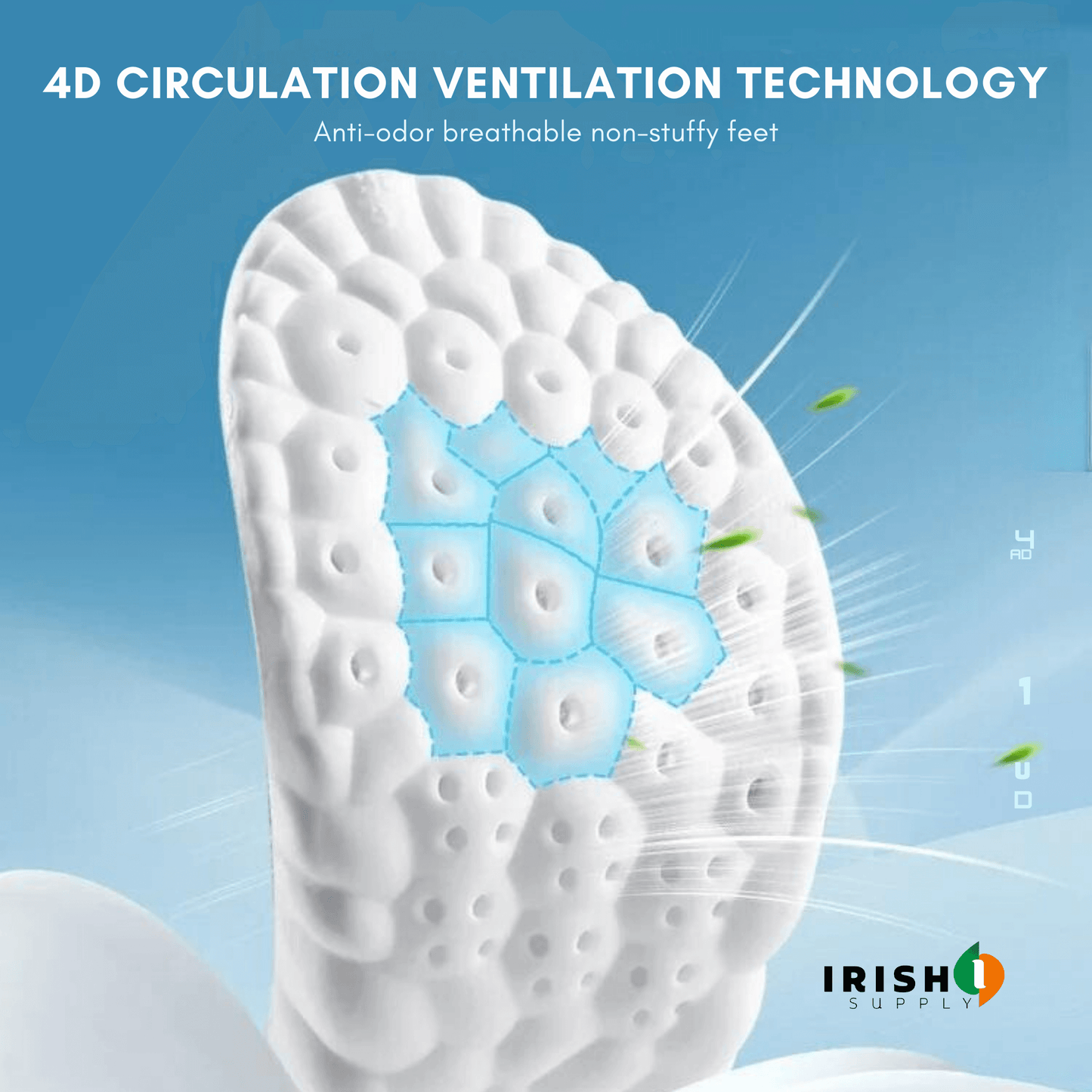 ORTHOCUSH 4D Shock Absorption Orthopedic Shoe Insoles