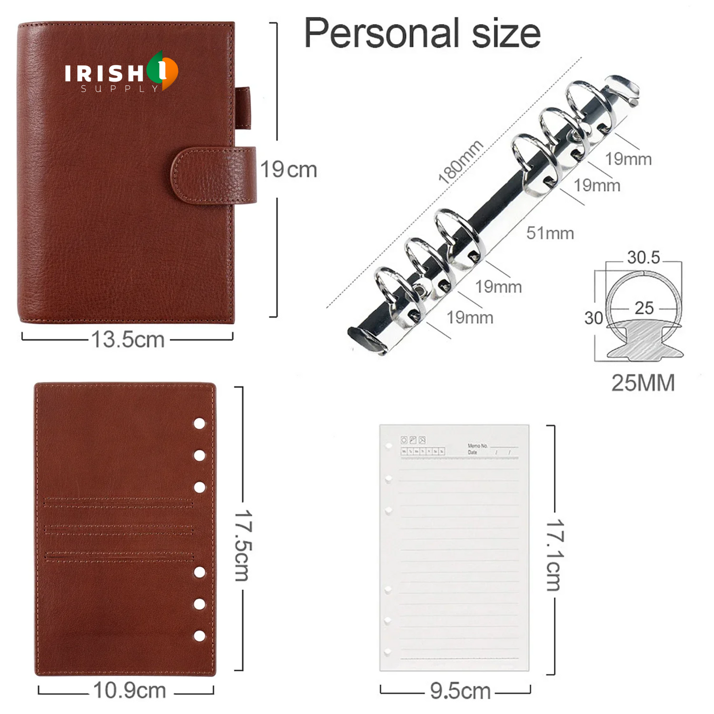 ORGANIX Leather Journey Sketchbook & Personal Ring Planner
