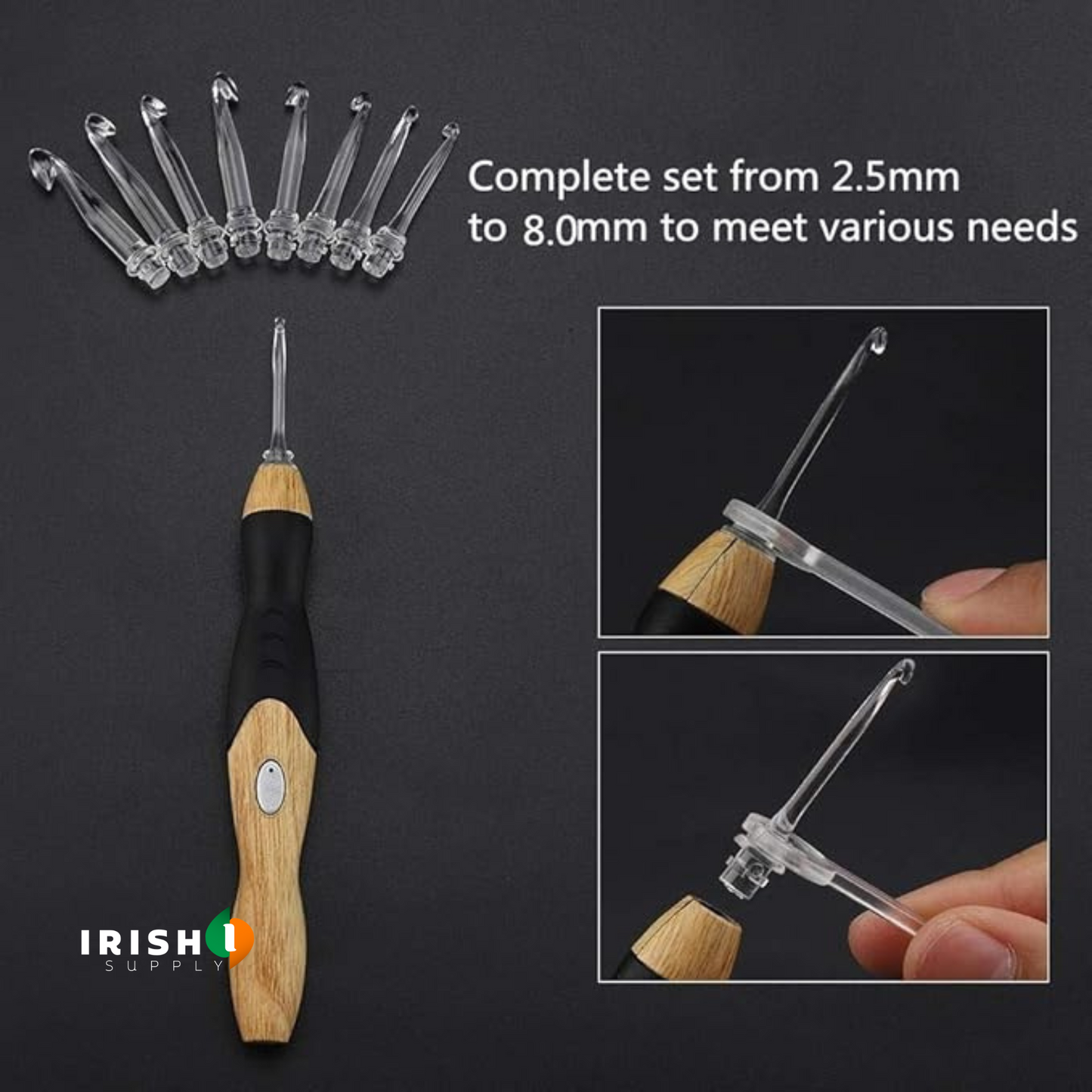 STITCHGLOW Rechargeable Crochet Hook with Light