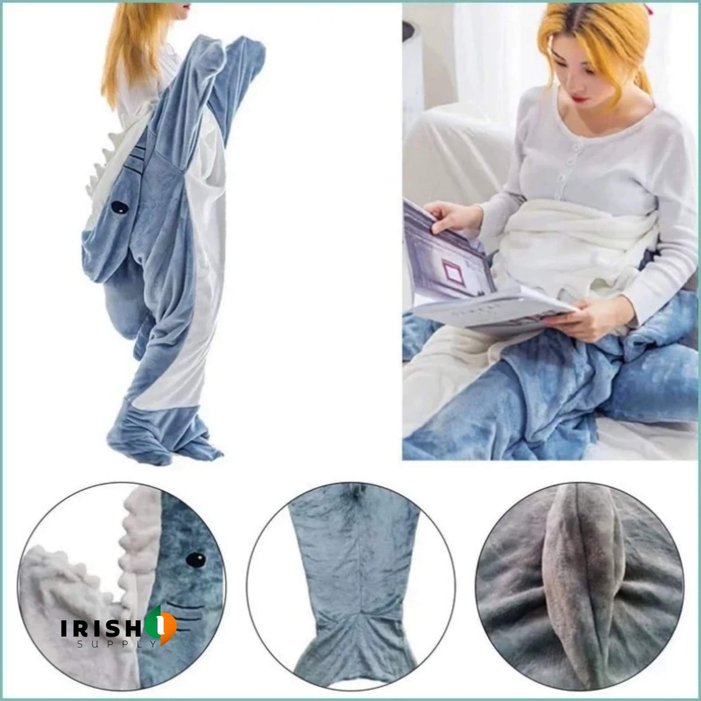 SHARKWRAP Hooded Flannel Shark