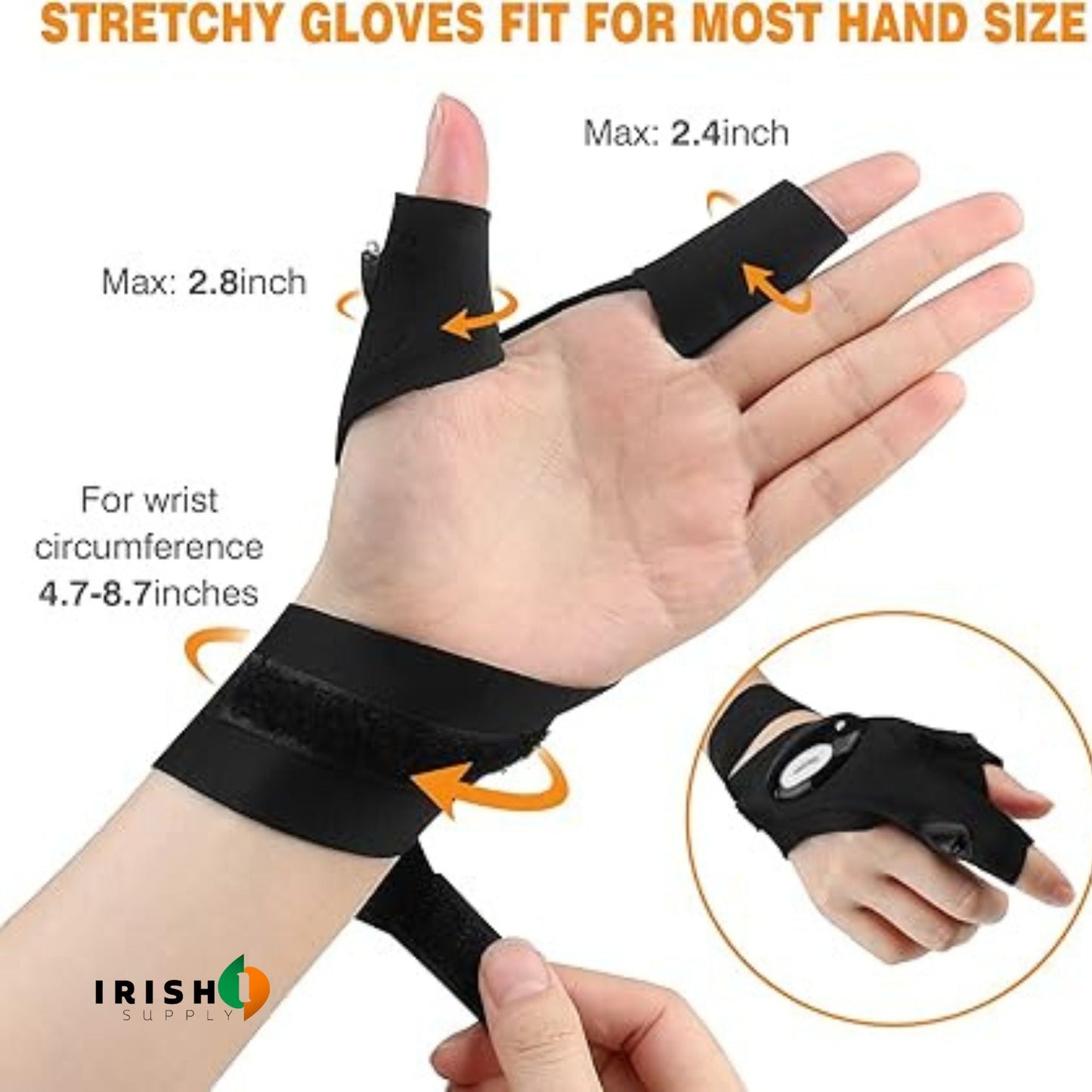 FINGERBEAM Premium LED Lights Waterproof Gloves