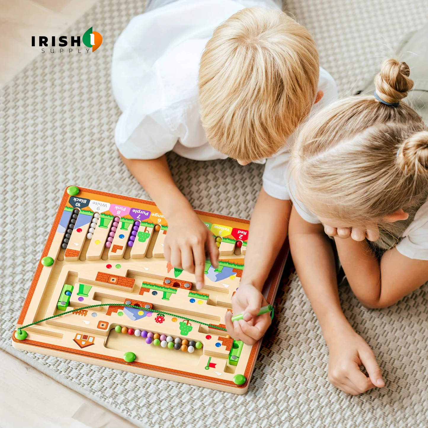COLORQUEST Wooden Magnetic Color and Number Maze