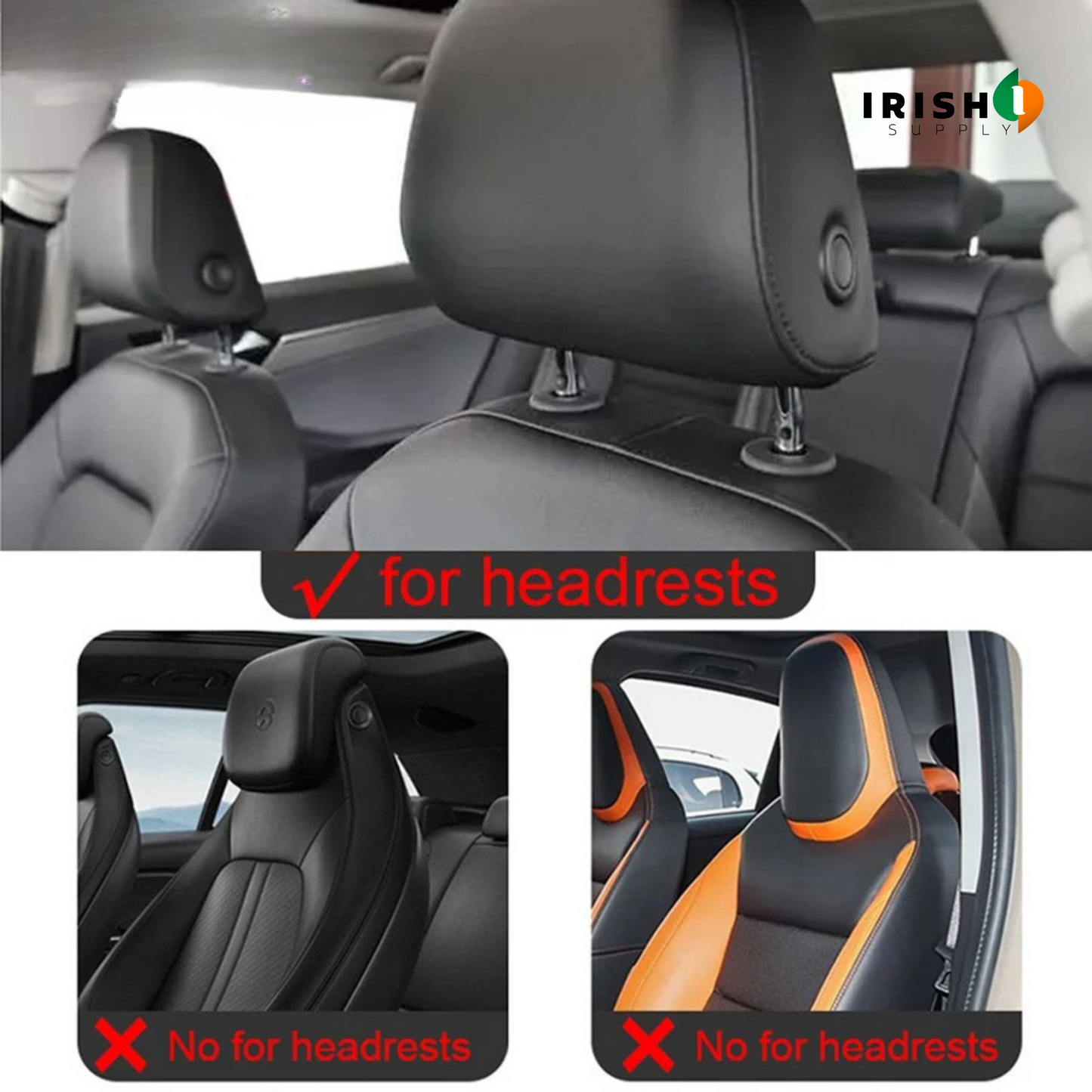 DRIVEELITE Breathable Nappa Leather Car Seat Cushion