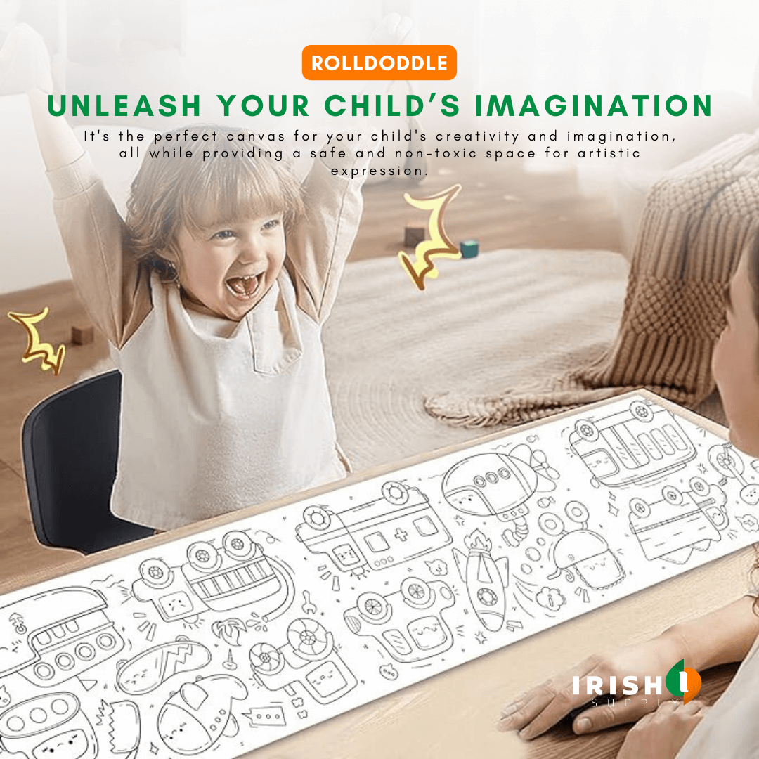 ROLLDODDLE Self-Adhesive Colouring Paper Roll