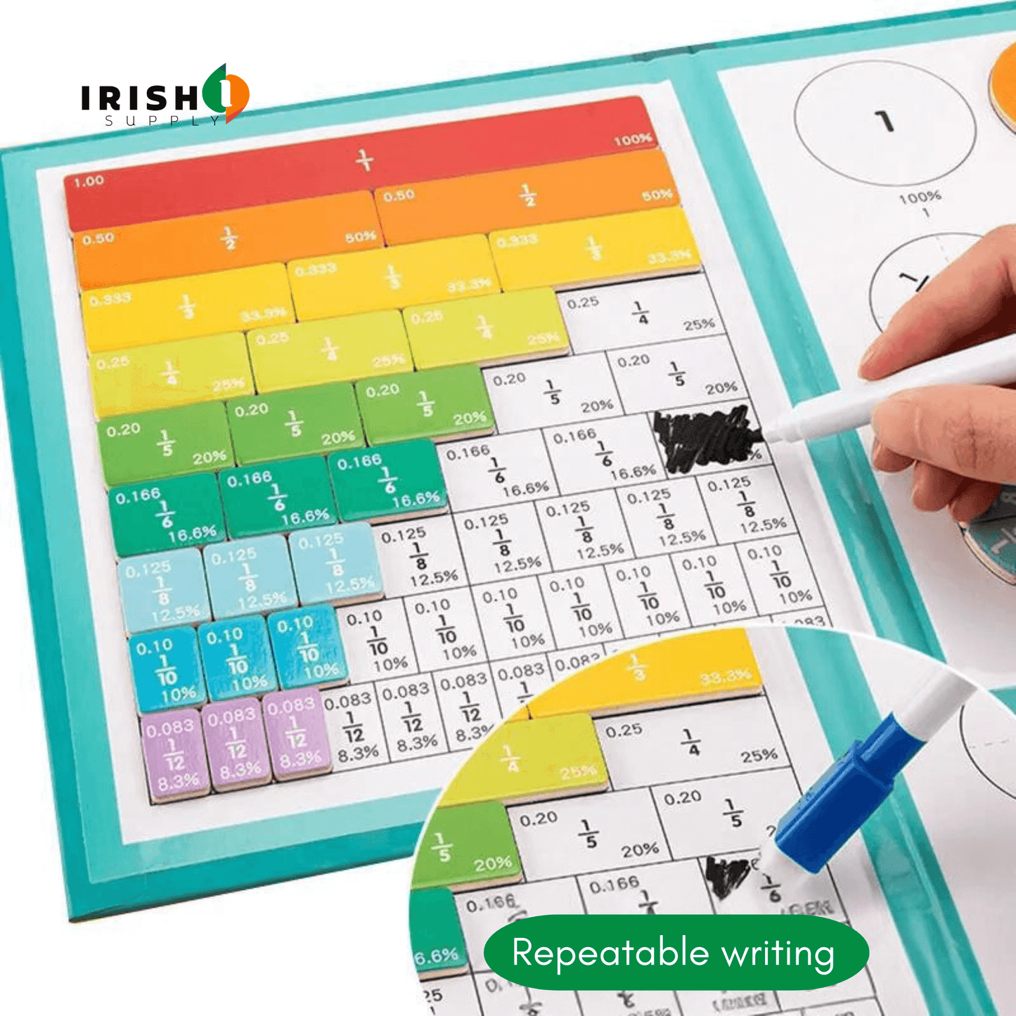 MATHWIZARDS Magnetic Arithmetic Fraction Learning Toy