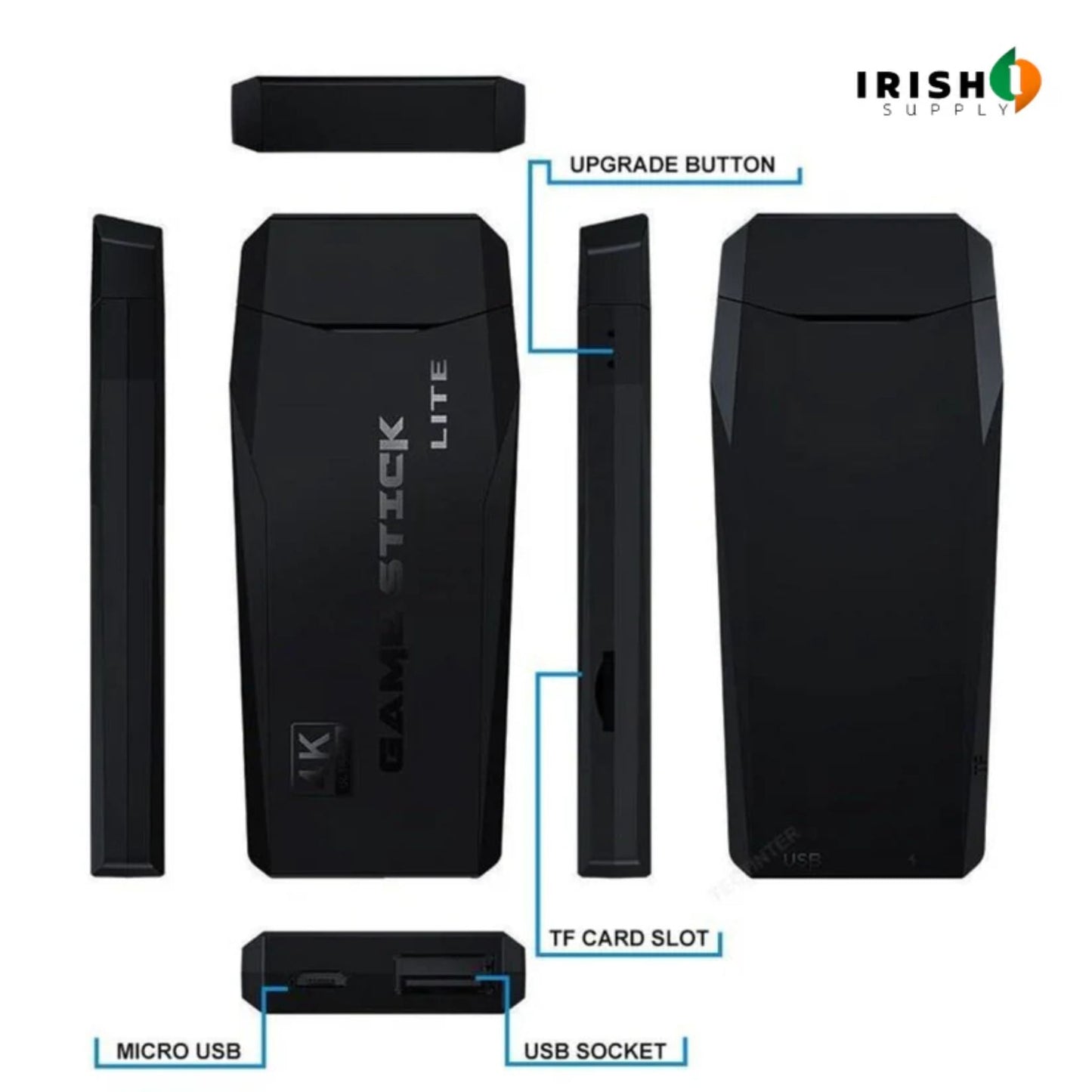 GAMEFLEX TV Games Stick 4K HD Video Game with Wireless Console