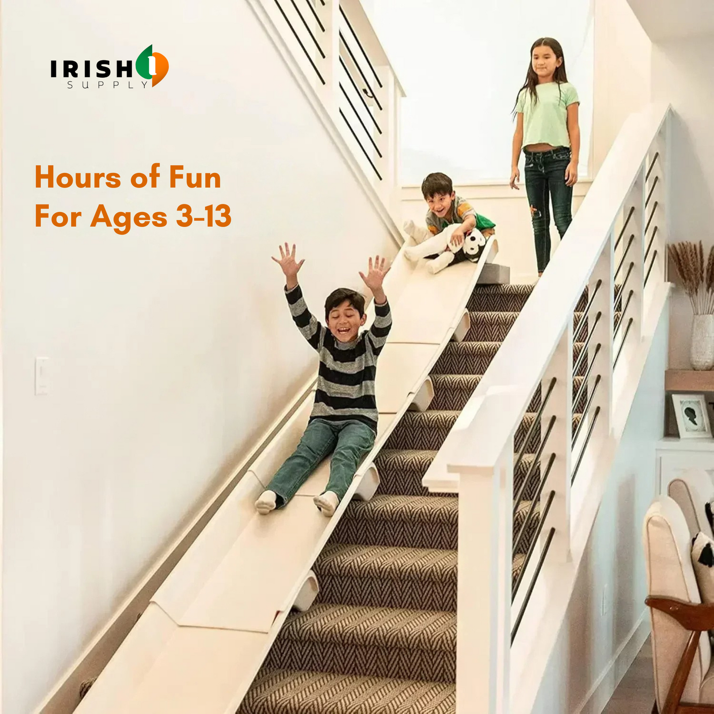 SWIFTSLIDE 4 Pack Indoor Slide Accessories for Kids Mounted on Stairs