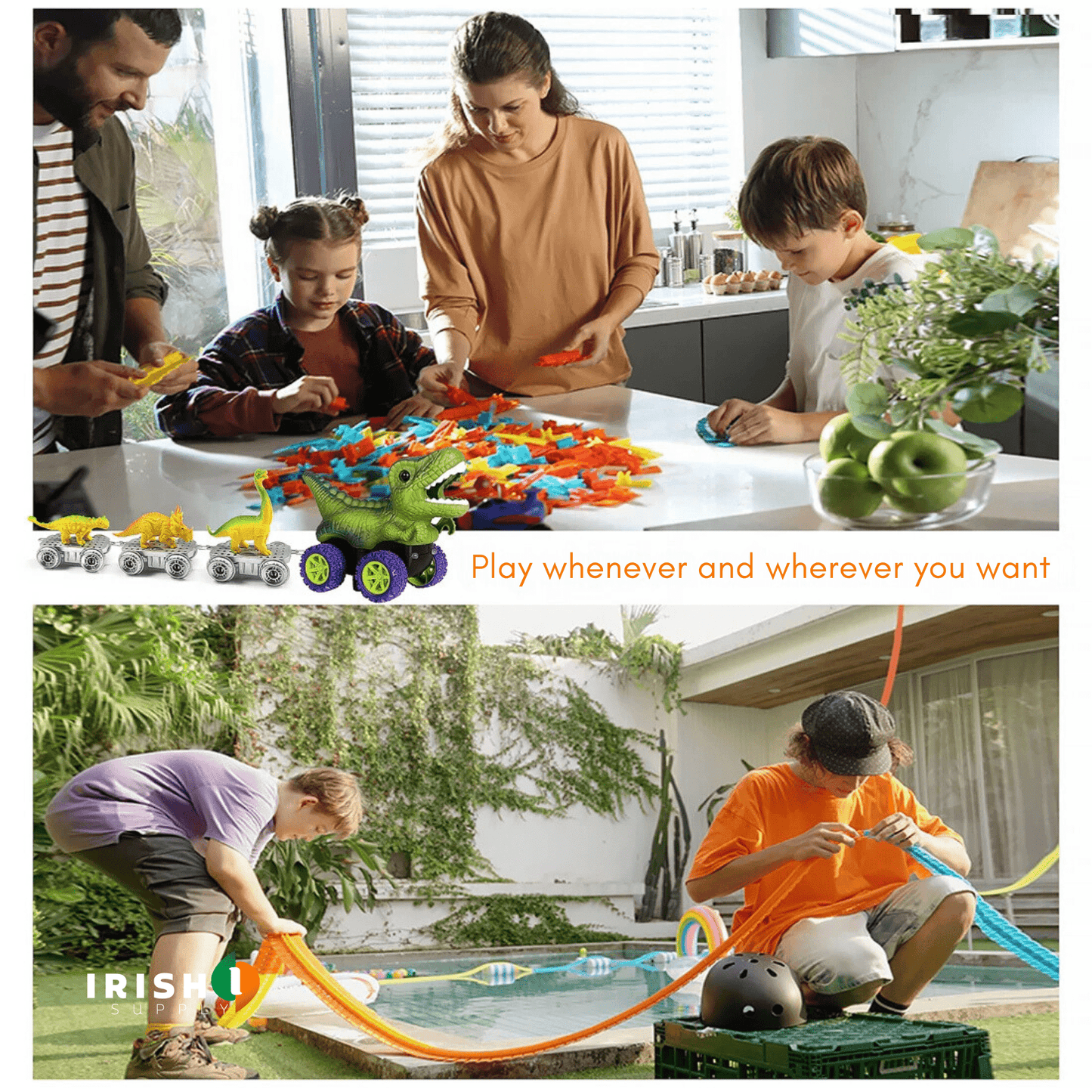 FLEXRACE Anti-Gravity Climbing Rail Car Set