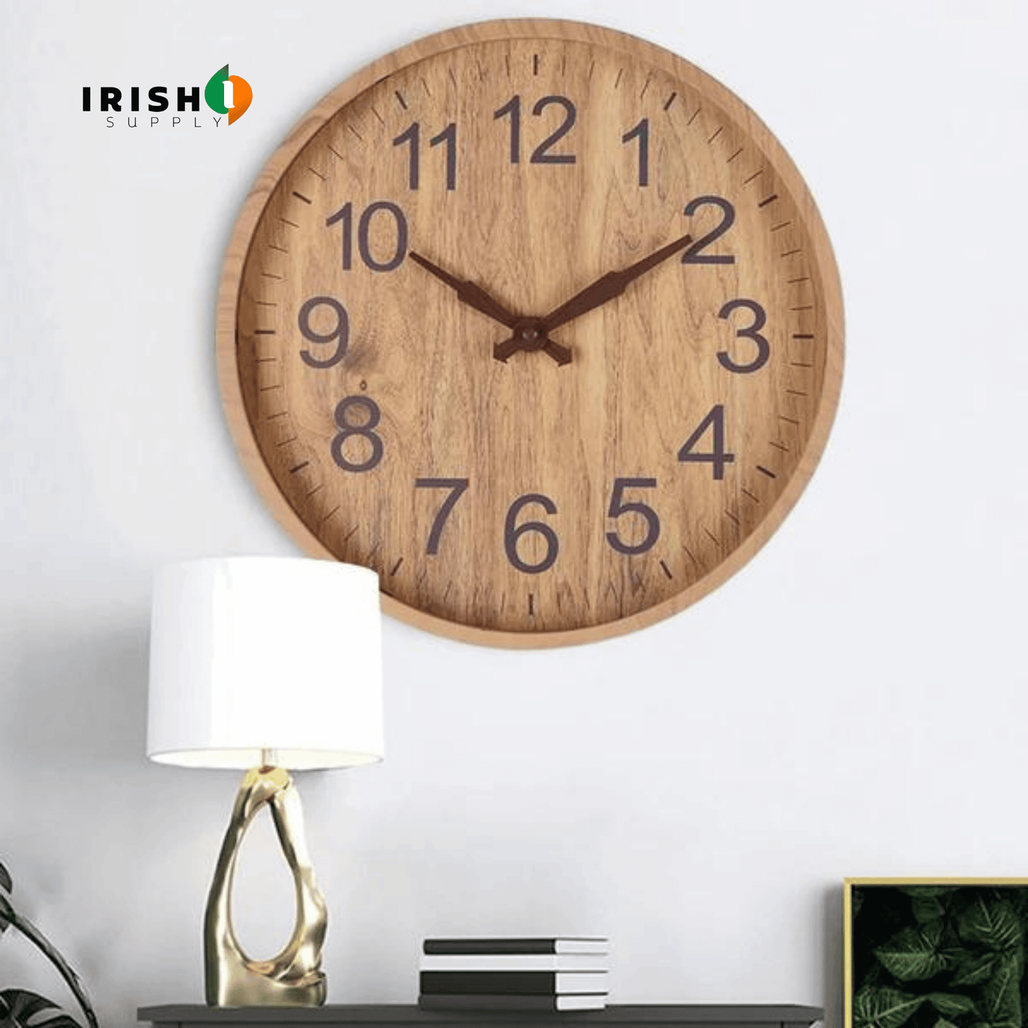 ECOTIME Natural wood wall clock