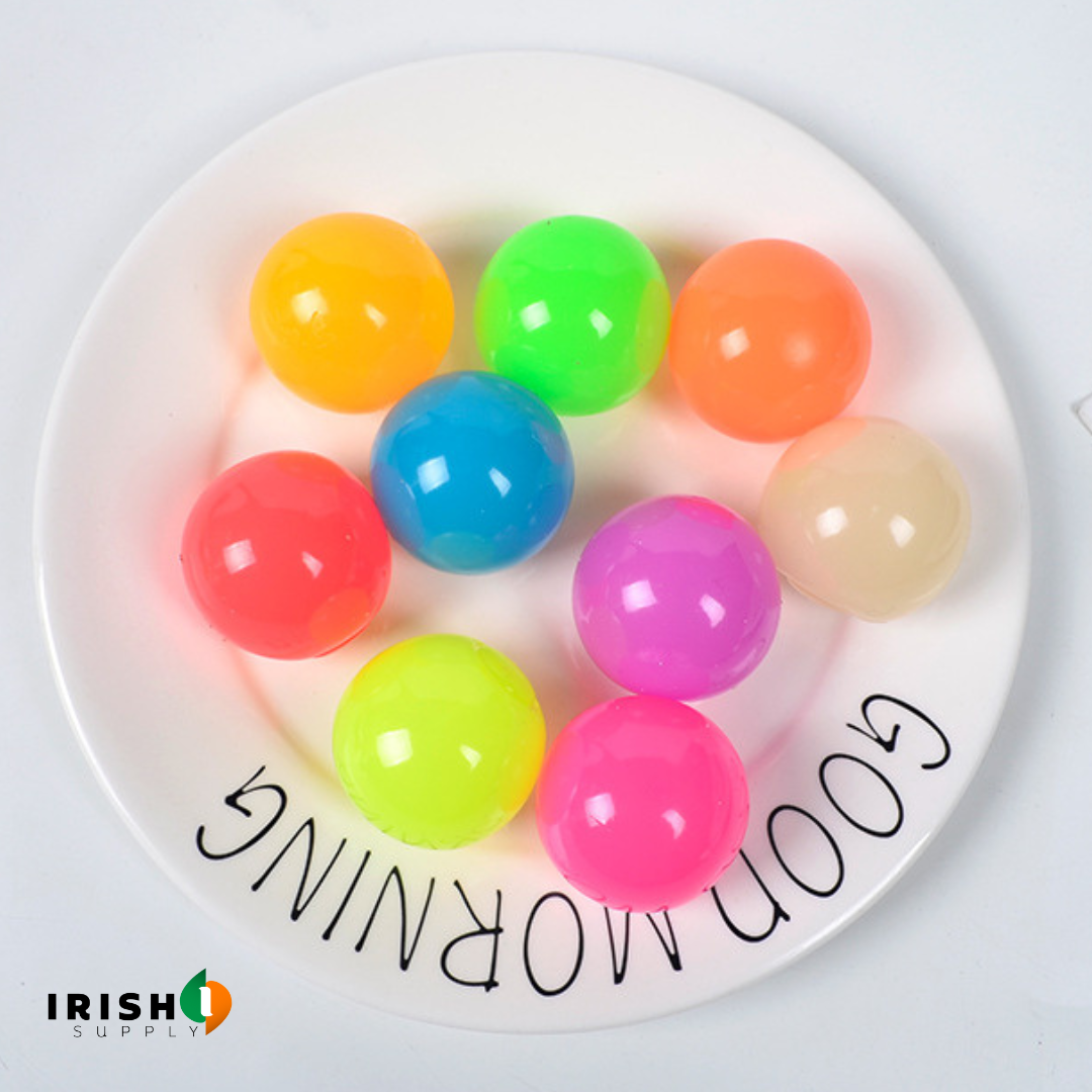 Irish Supply, GLOWSPLAT 2pcs Luminous Sticky Wall Balls