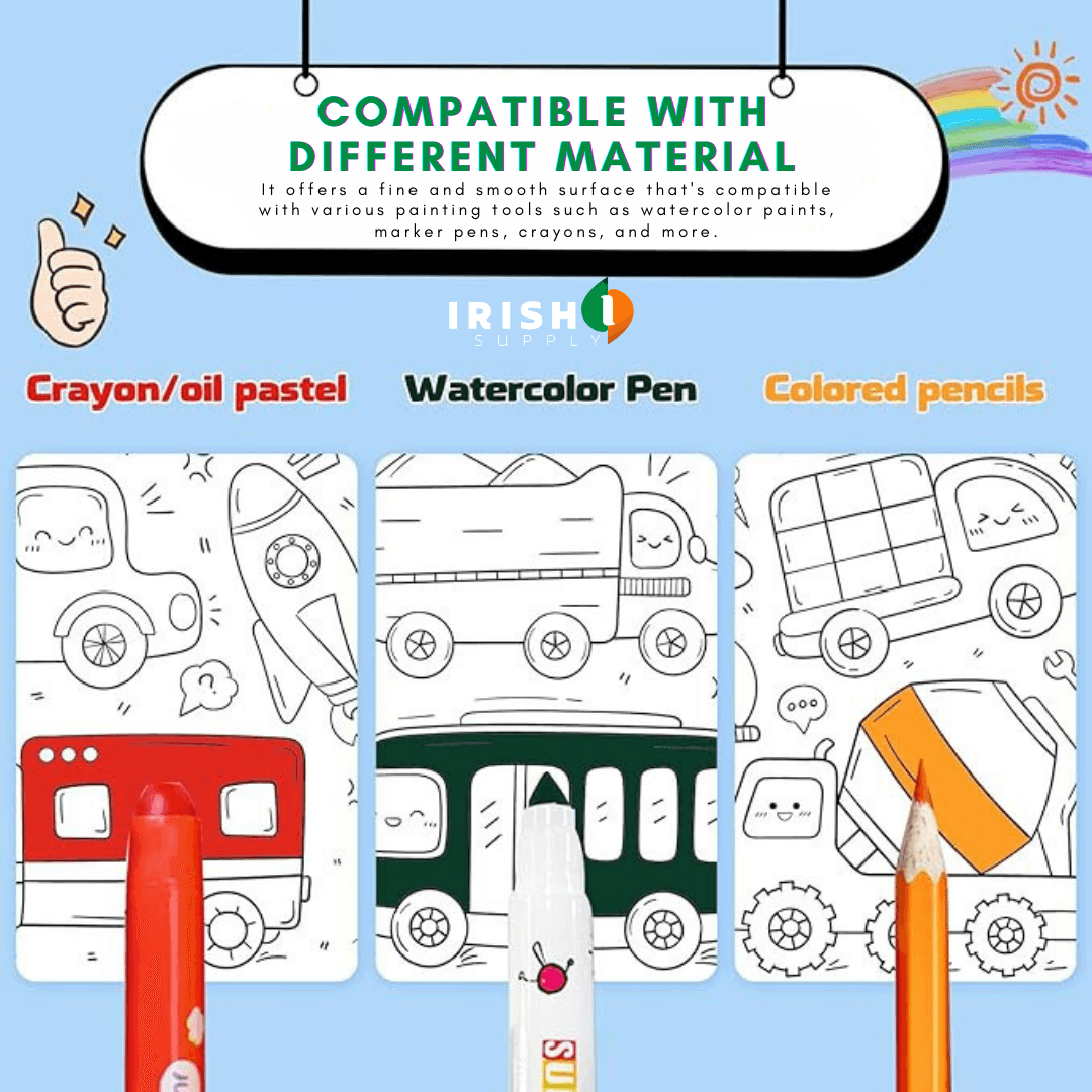 ROLLDODDLE Self-Adhesive Colouring Paper Roll