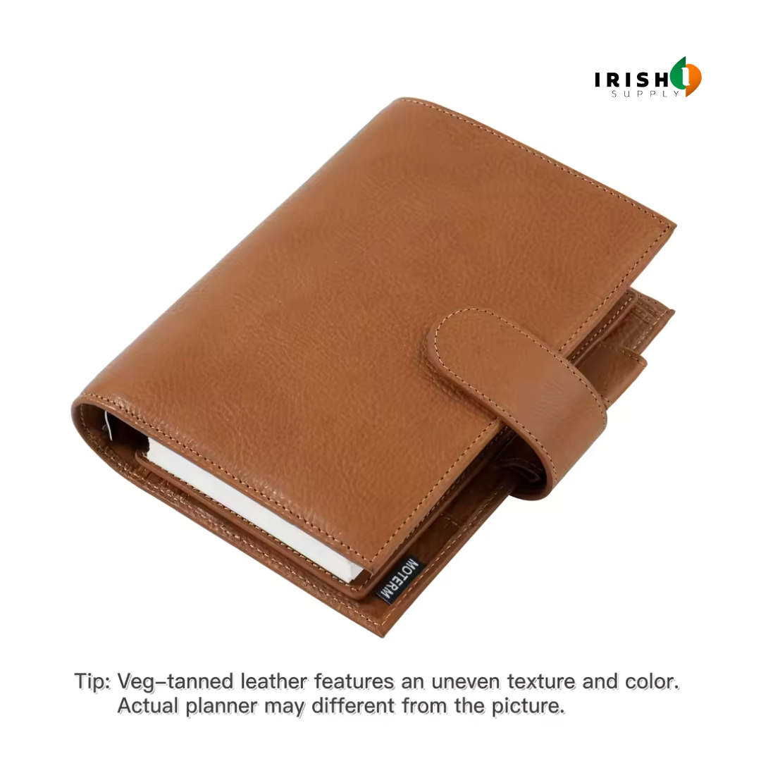 ORGANIX Leather Journey Sketchbook & Personal Ring Planner
