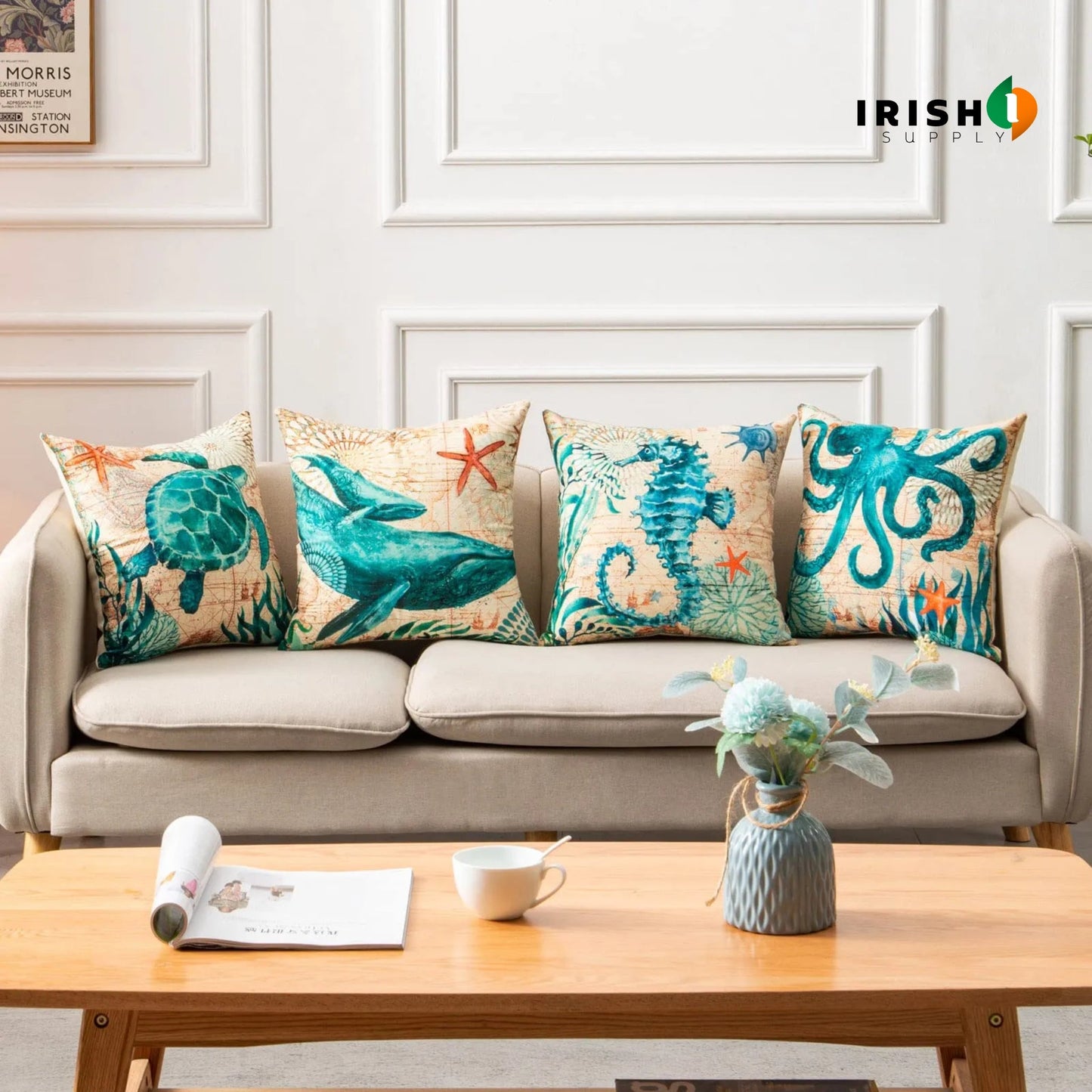 SEAHAVEN Premium Coastal Pillowcases (45x45cm)