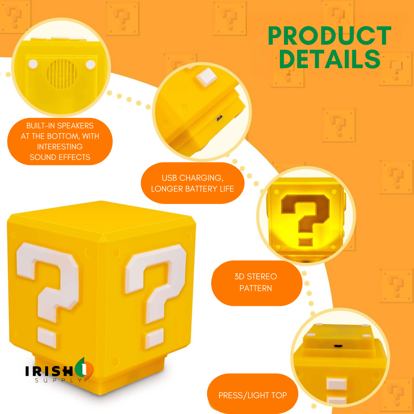 RETROLAMP Super Mario Question Block