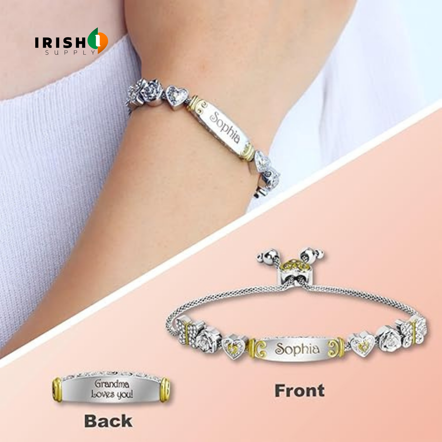 ENGRAVIA Personalized Engraved Bar Bracelet