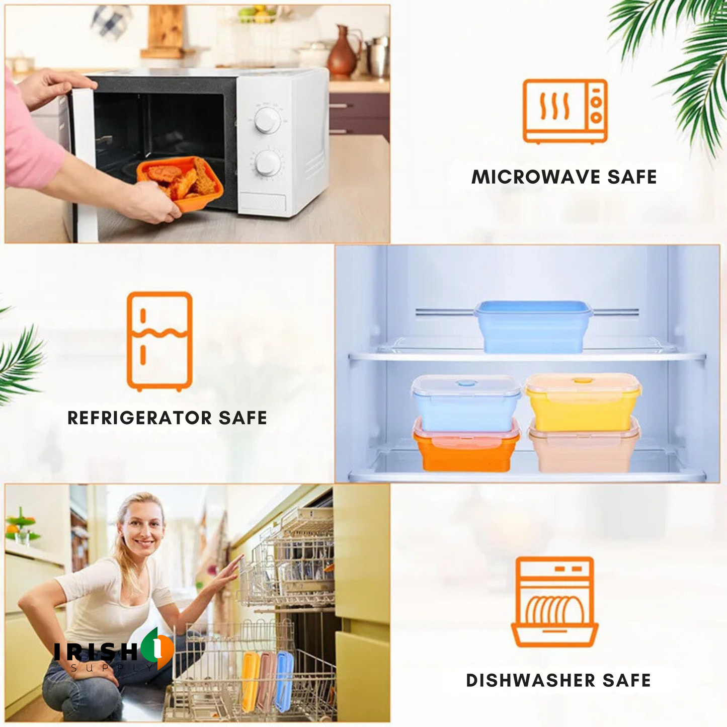 PACKEASE Collapsible Silicone Food Containers