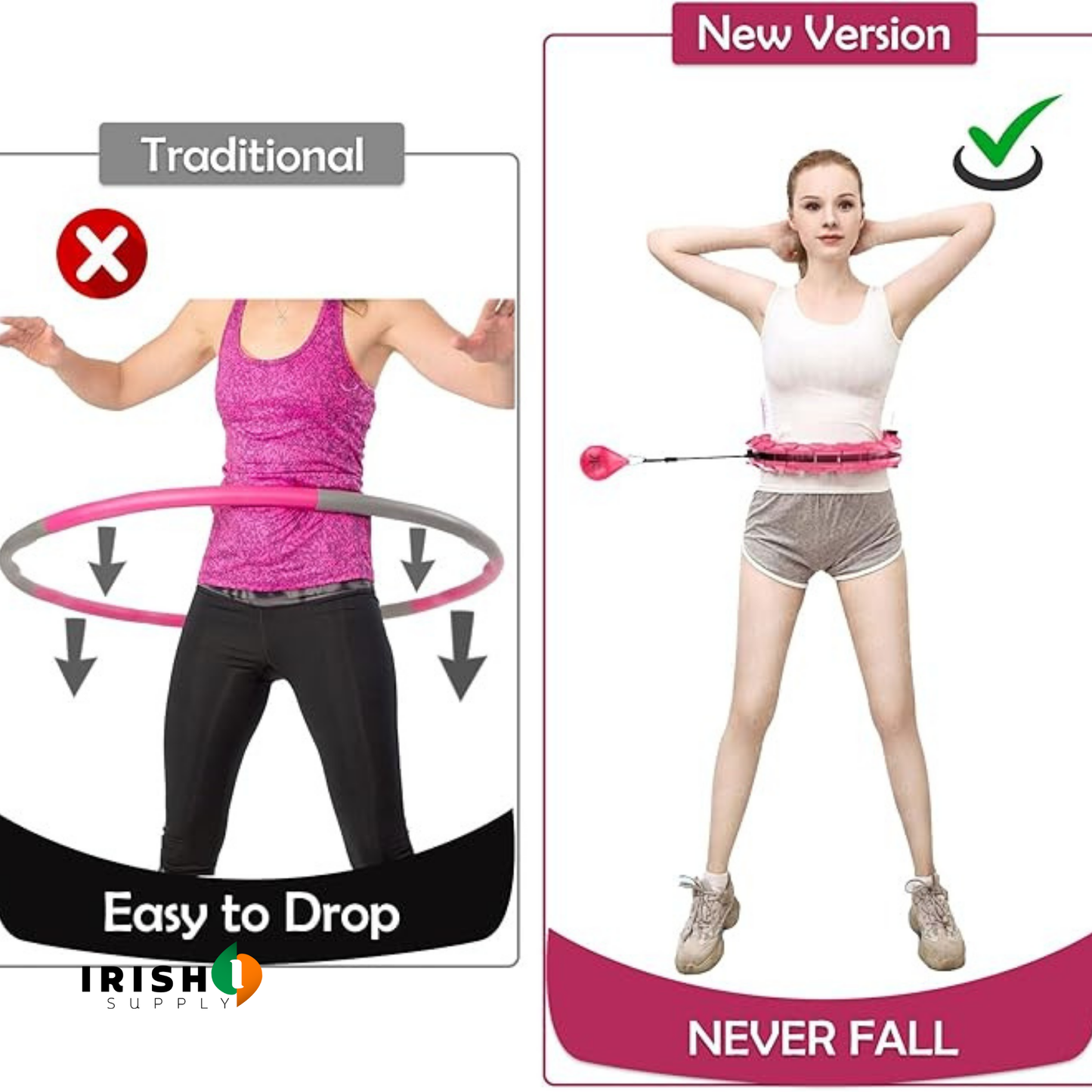HOOPEDGE Adjustable Fitness Hoop for Thin Waist Exercise
