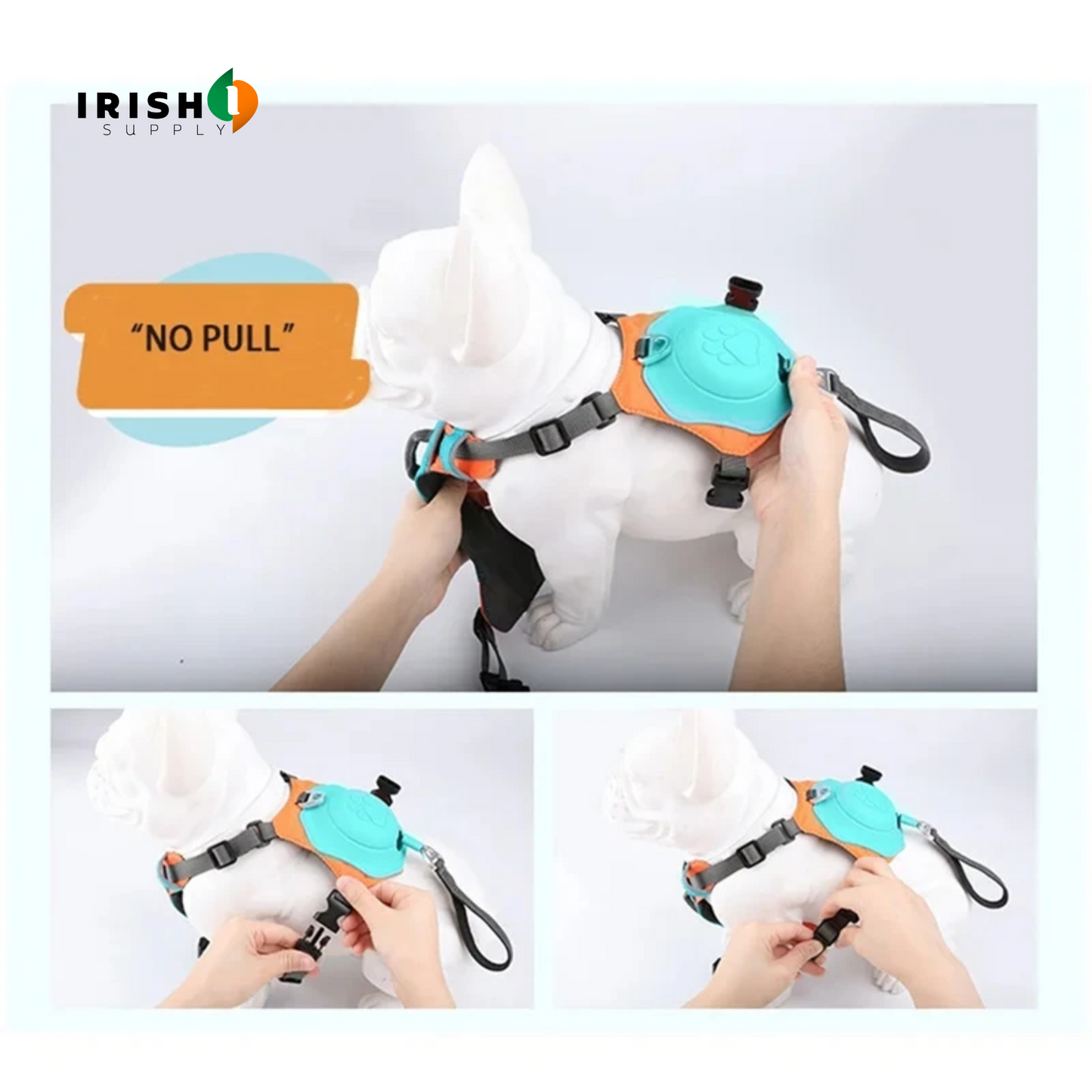 PAWGRIP 2 in 1 No Pull Dog Harness with Retractable Leash