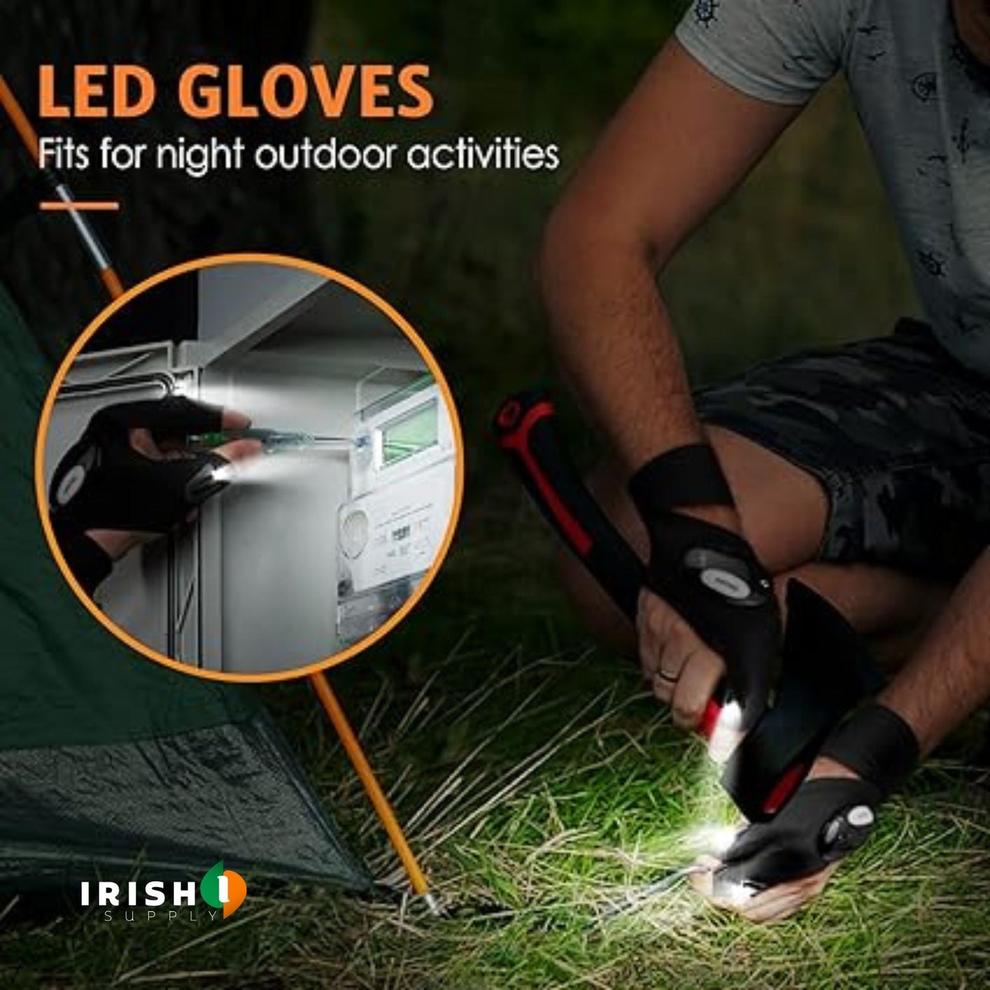 FINGERBEAM Premium LED Lights Waterproof Gloves