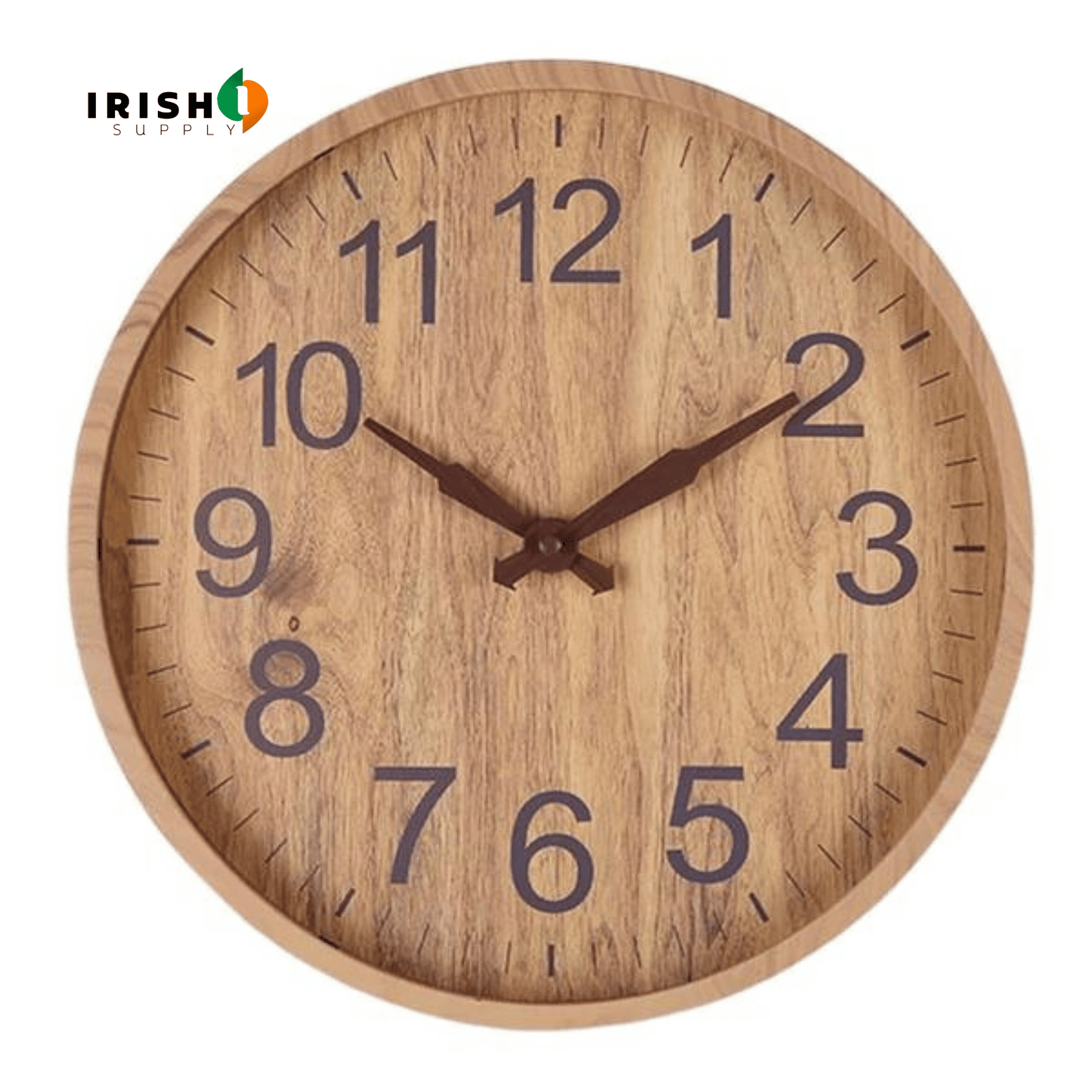 ECOTIME Natural wood wall clock