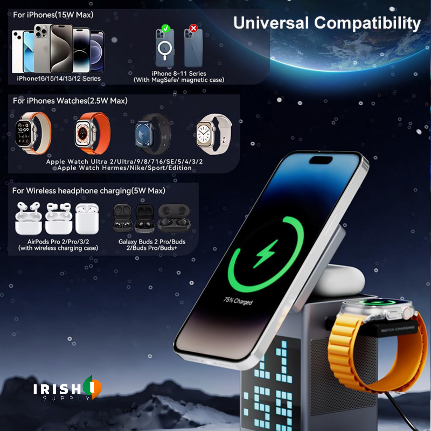 POWERDOCK 3-in-1 Bluetooth Speaker & Charging Station