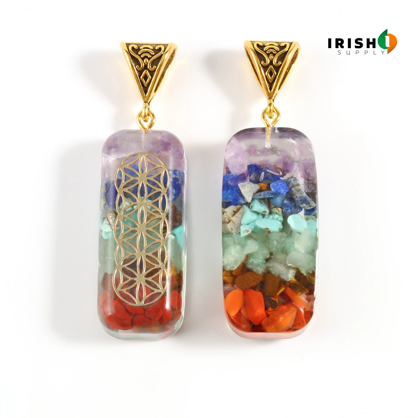 HARMONIA 7 Chakra Reiki Healing Crystal Pendant