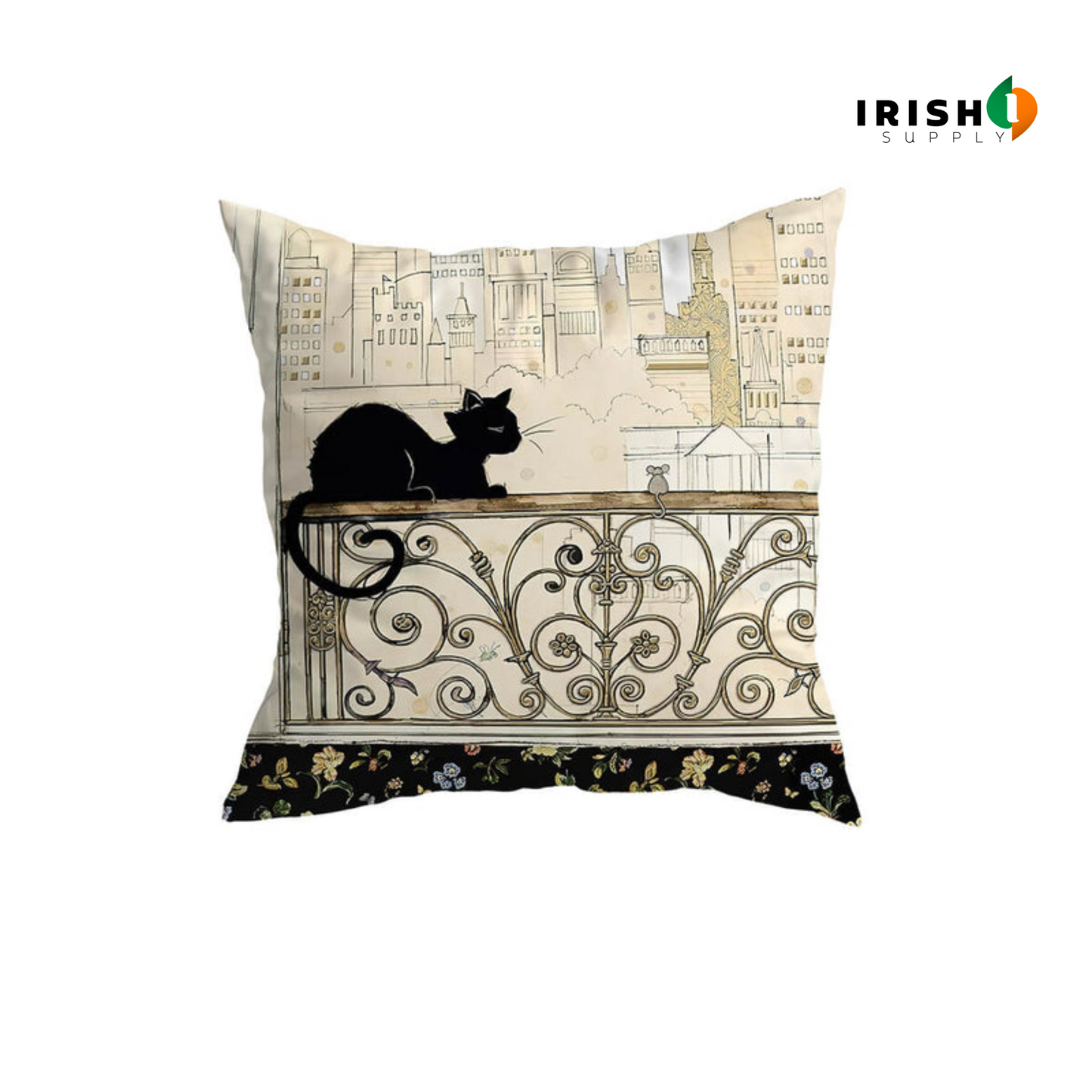 MEOWMODE Minimalist Cat Print Pillow Covers (45x45cm)